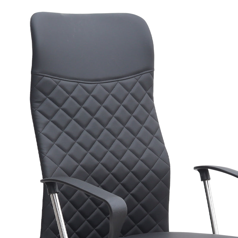 Καρέκλα Γραφείου Novaro από Τεχνόδερμα Χρώμα Μαύρο 61x68x111/121