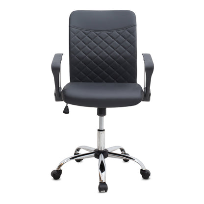 Καρέκλα Γραφείου Avelon από Τεχνόδερμα Χρώμα Μαύρο 60x56x94/103