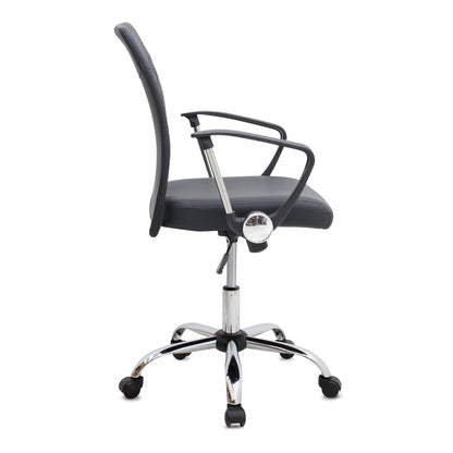 Καρέκλα Γραφείου Avelon από Τεχνόδερμα Χρώμα Μαύρο 60x56x94/103