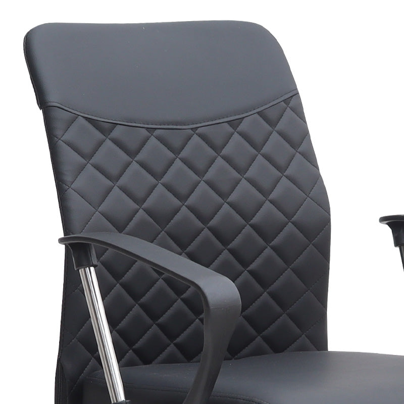 Καρέκλα Γραφείου Avelon από Τεχνόδερμα Χρώμα Μαύρο 60x56x94/103