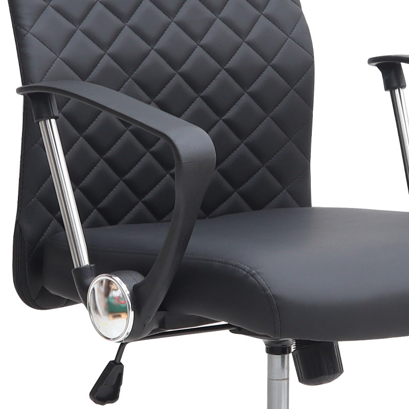 Καρέκλα Γραφείου Avelon από Τεχνόδερμα Χρώμα Μαύρο 60x56x94/103