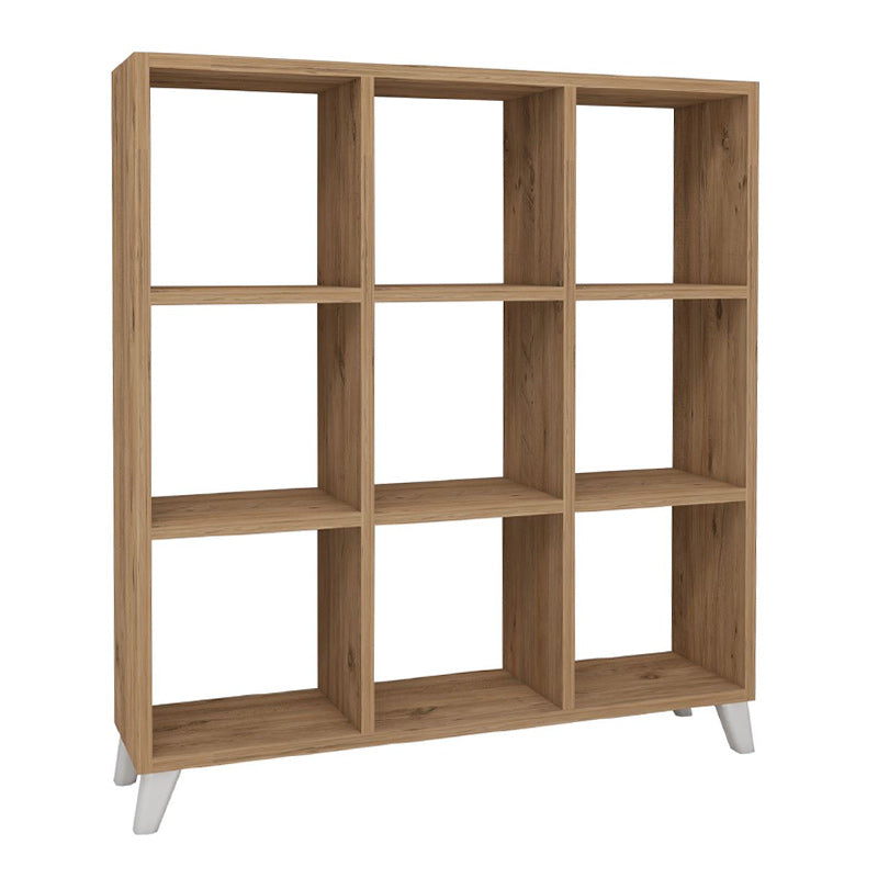 Βιβλιοθήκη Μελαμίνης Saul Χρώμα Pine Oak 88,2x20x88,2