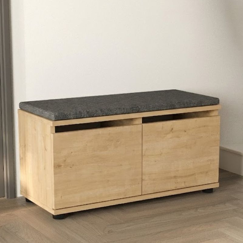Παπουτσοθήκη Twain 8 Ζευγών Χρώμα Sapphire Oak 80x35x42