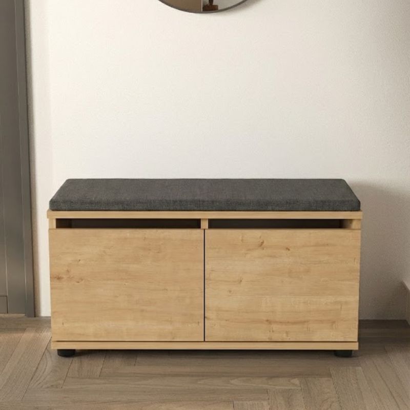 Παπουτσοθήκη Twain 8 Ζευγών Χρώμα Sapphire Oak 80x35x42