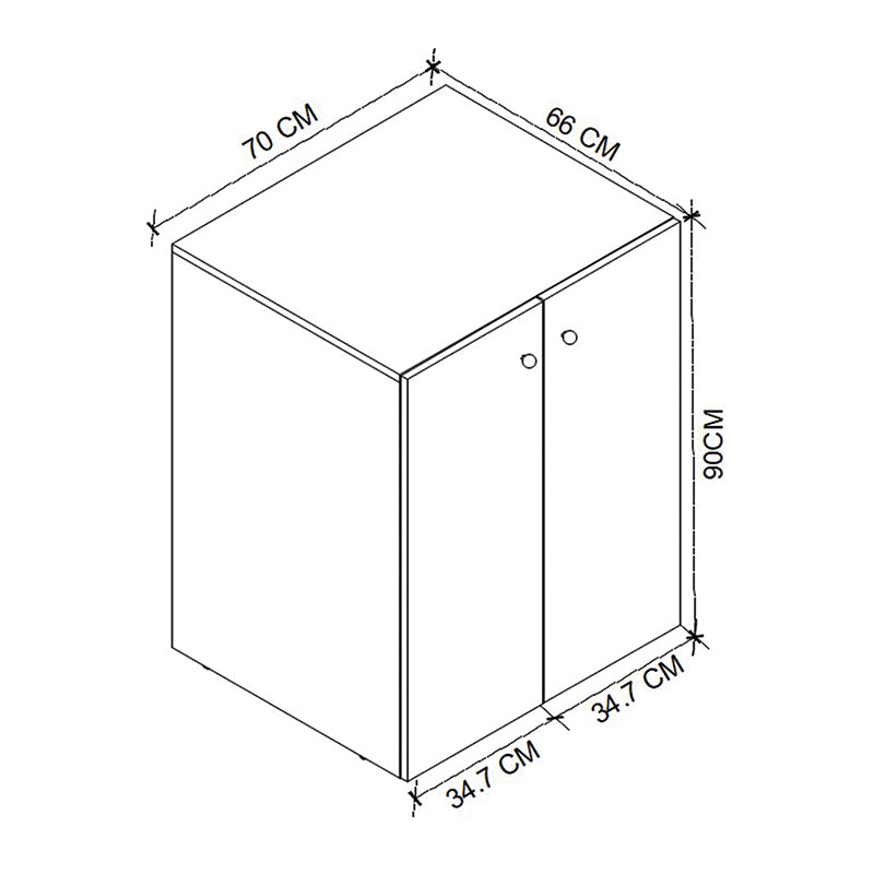 Έπιπλο Πλυντηρίου Gray Χρώμα Ανθρακί 70x66x90