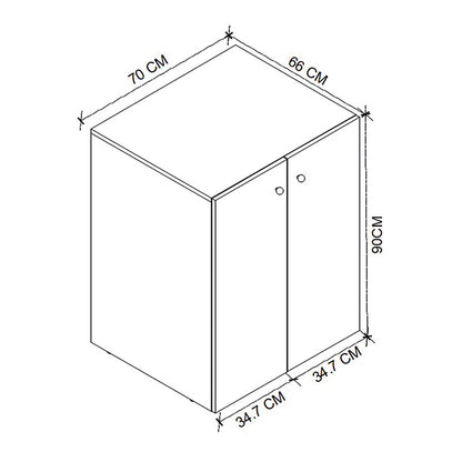 Έπιπλο Πλυντηρίου Gray Χρώμα Ανθρακί 70x66x90