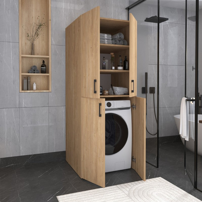 Ντουλάπα Μπάνιου - Έπιπλο Πλυντηρίου Millay Χρώμα Sapphire Oak 70x70x180