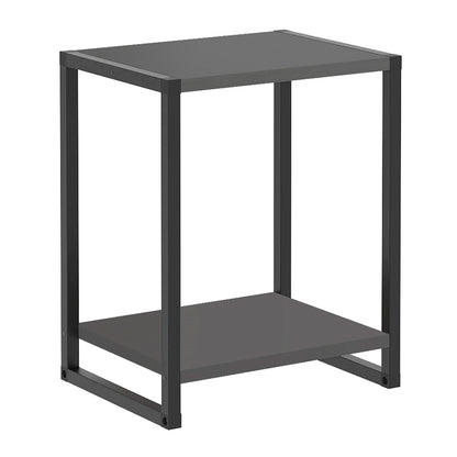 Κομοδίνο Gina Χρώμα Ανθρακί - Μαύρο 39x30x48