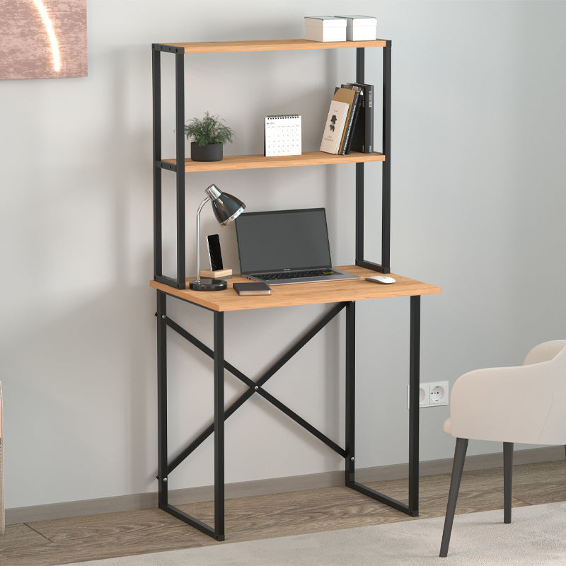 Γραφείο Εργασίας Pope Χρώμα Pine Oak 73x52x146