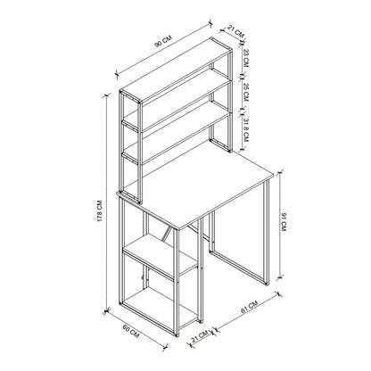 Έπιπλο Πλυντηρίου Berkus Χρώμα Pine Oak 90x60x178