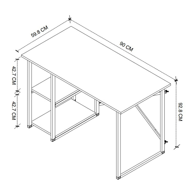 Γραφείο Εργασίας Verno Χρώμα Pine Oak 90x59,8x92,8