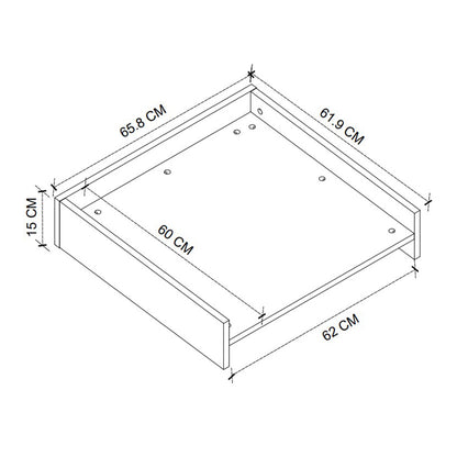 Βάση Στήριξης Πλυντηρίου - Στεγνωτηρίου Sunta Χρώμα Λευκό 65,8x61,9x15