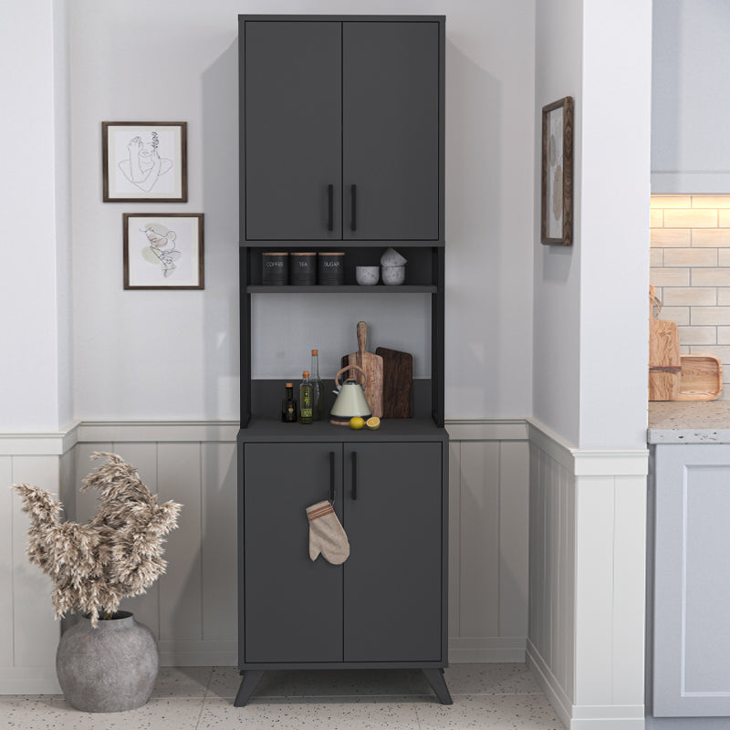 Έπιπλο Κουζίνας Sedef Χρώμα Ανθρακί 61x40x202,1