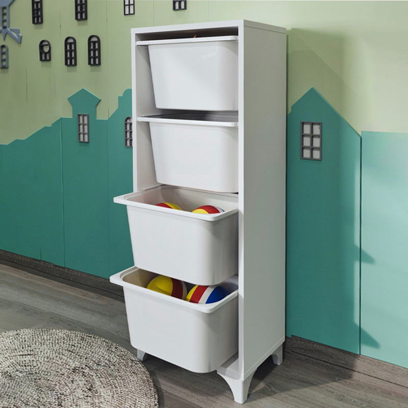 Συρταριέρα Κουζίνας - Μπάνιου Kayra I με 4 Συρτάρια Χρώμα Λευκό 45,3x29,7x116,3