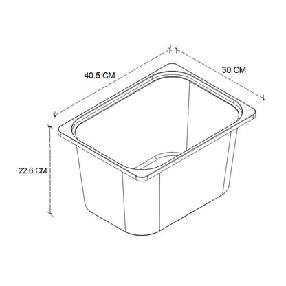 Συρταριέρα Κουζίνας - Μπάνιου Kayra I με 4 Συρτάρια Χρώμα Λευκό 45,3x29,7x116,3