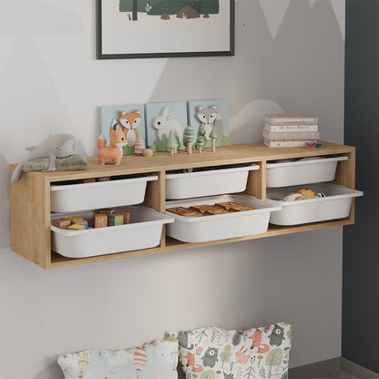 Συρταριέρα Επιτοίχια Pavia με 6 Συρτάρια Χρώμα Sapphire Oak 132x31x30,7