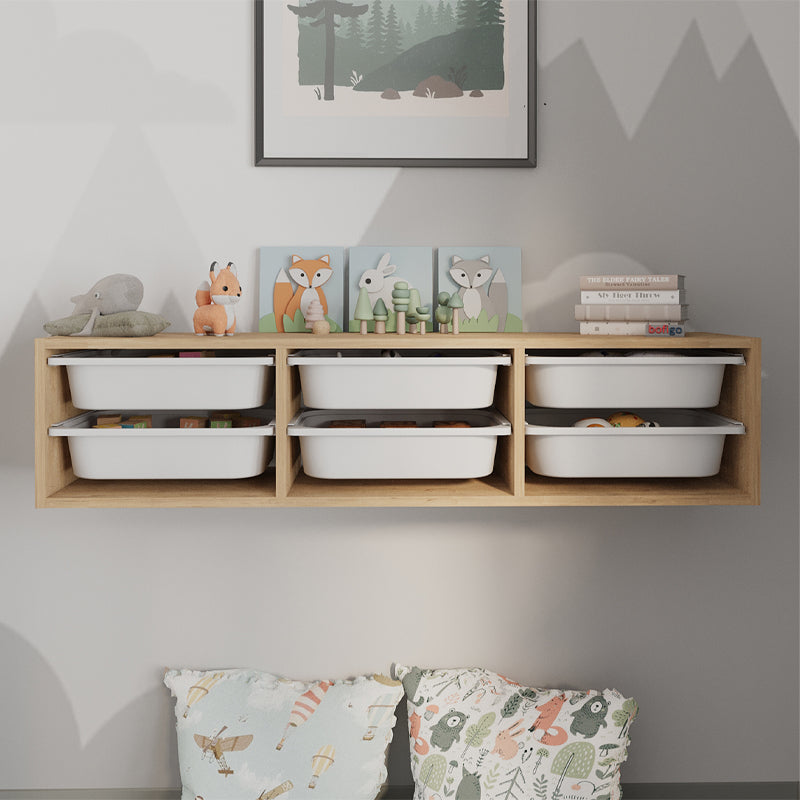 Συρταριέρα Επιτοίχια Pavia με 6 Συρτάρια Χρώμα Sapphire Oak 132x31x30,7