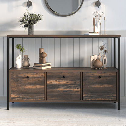 Μπουφές Mars Χρώμα Rustic Καρυδί 122x36x80,1