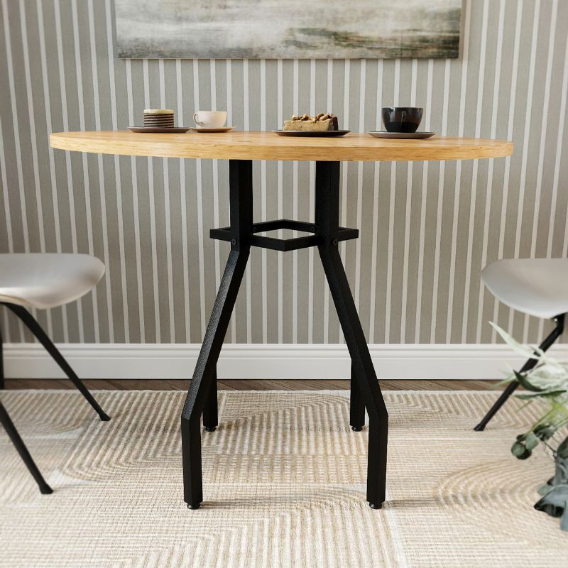 Τραπέζι Roma Χρώμα Pine Oak Ø80x75