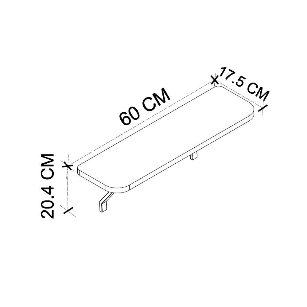 Ραφιέρα Τοίχου Barca Χρώμα Λευκό 60x17,5x20,4