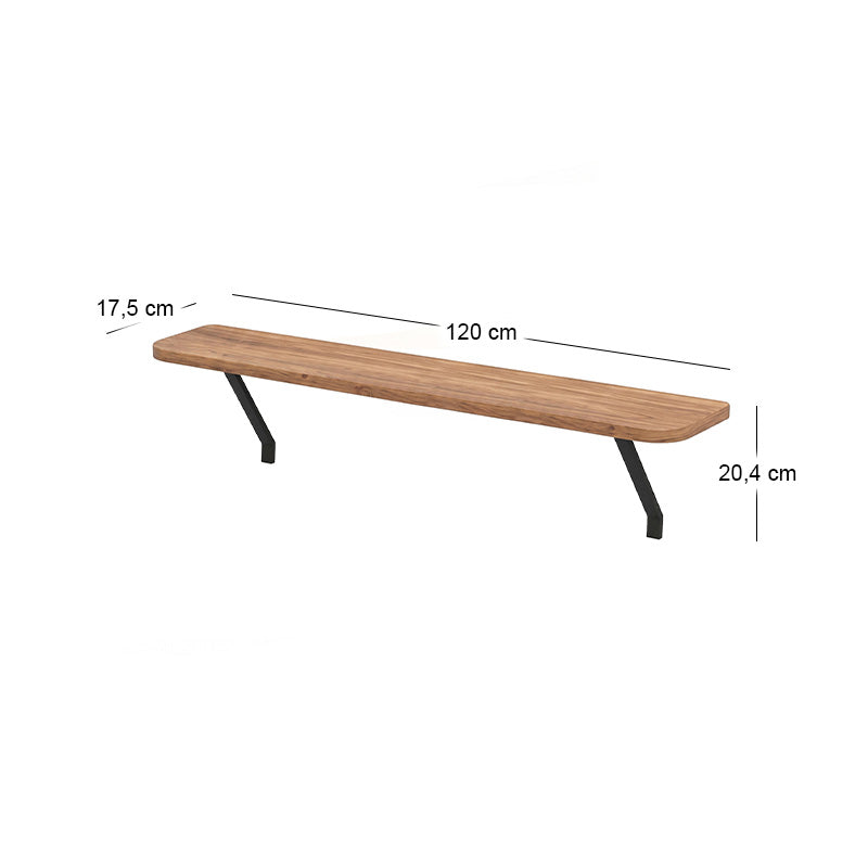 Barca Wall Shelf, Pine Oak, 120x17.5x20.4