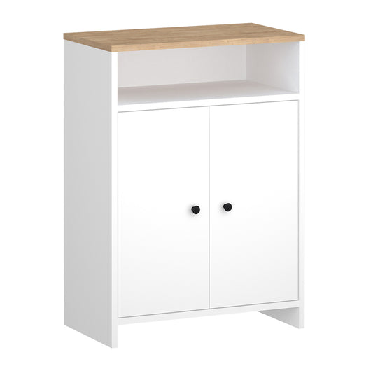 Παπουτσοθήκη - Ντουλάπι Efsun Χρώμα Λευκό - Sapphire Oak 62x35x86