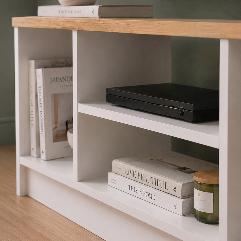 Bahama TV Stand White - Sapphire Oak Color 120x35x46.5