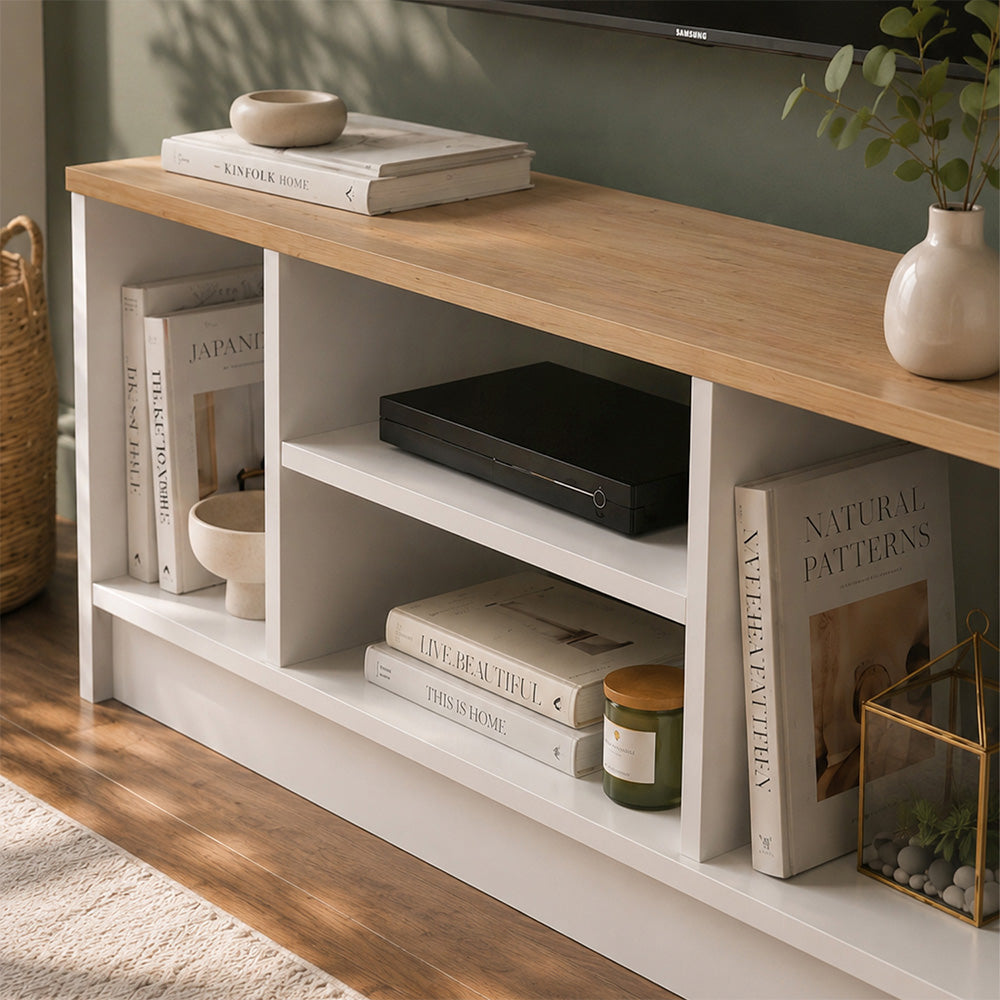 Bahama TV Stand White - Sapphire Oak Color 120x35x46.5