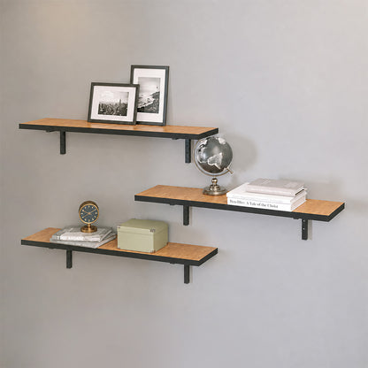 Ραφιέρα Τοίχου Versa 3 Τεμαχίων Χρώμα Pine Oak 80x19x17