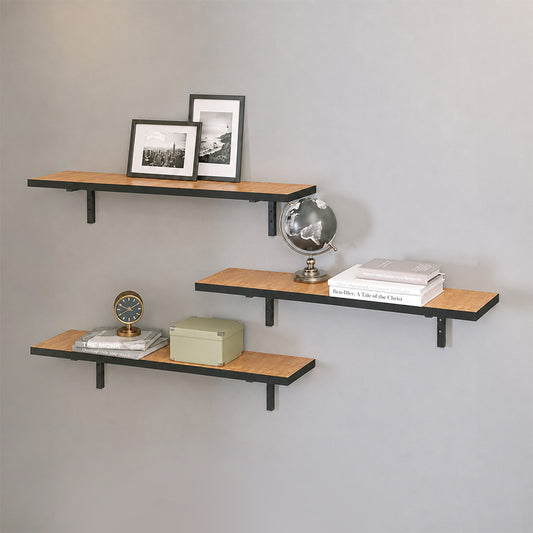 Ραφιέρα Τοίχου Versa 3 Τεμαχίων Χρώμα Pine Oak 80x19x17