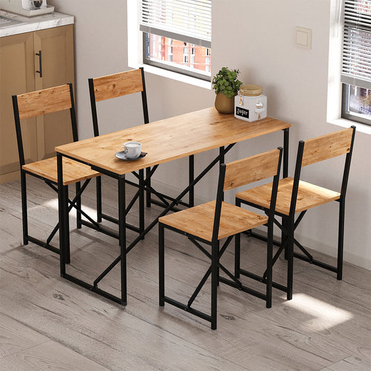 Σετ Τραπεζαρία 5 Τμχ Maysa Χρώμα Pine Oak 120x52,7x71,8