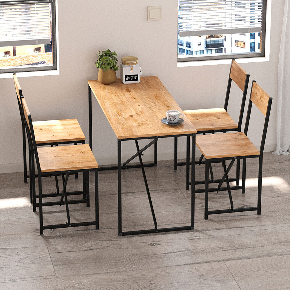 Σετ Τραπεζαρία 5 Τμχ Maysa Χρώμα Pine Oak 120x52,7x71,8