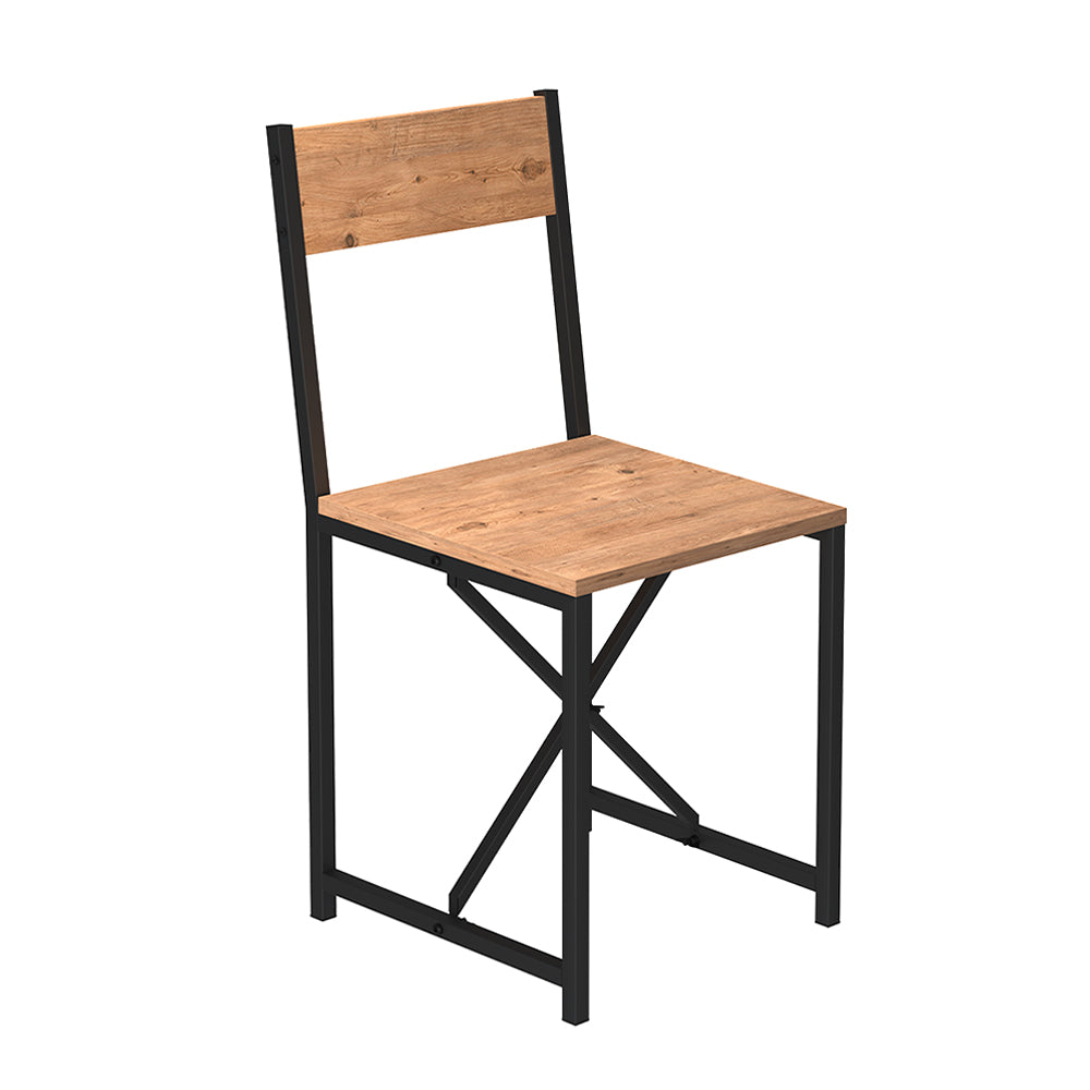 Καρέκλα Τραπεζαρίας Maysa Χρώμα Μαύρο - Pine Oak 40,2x42,5x84,7