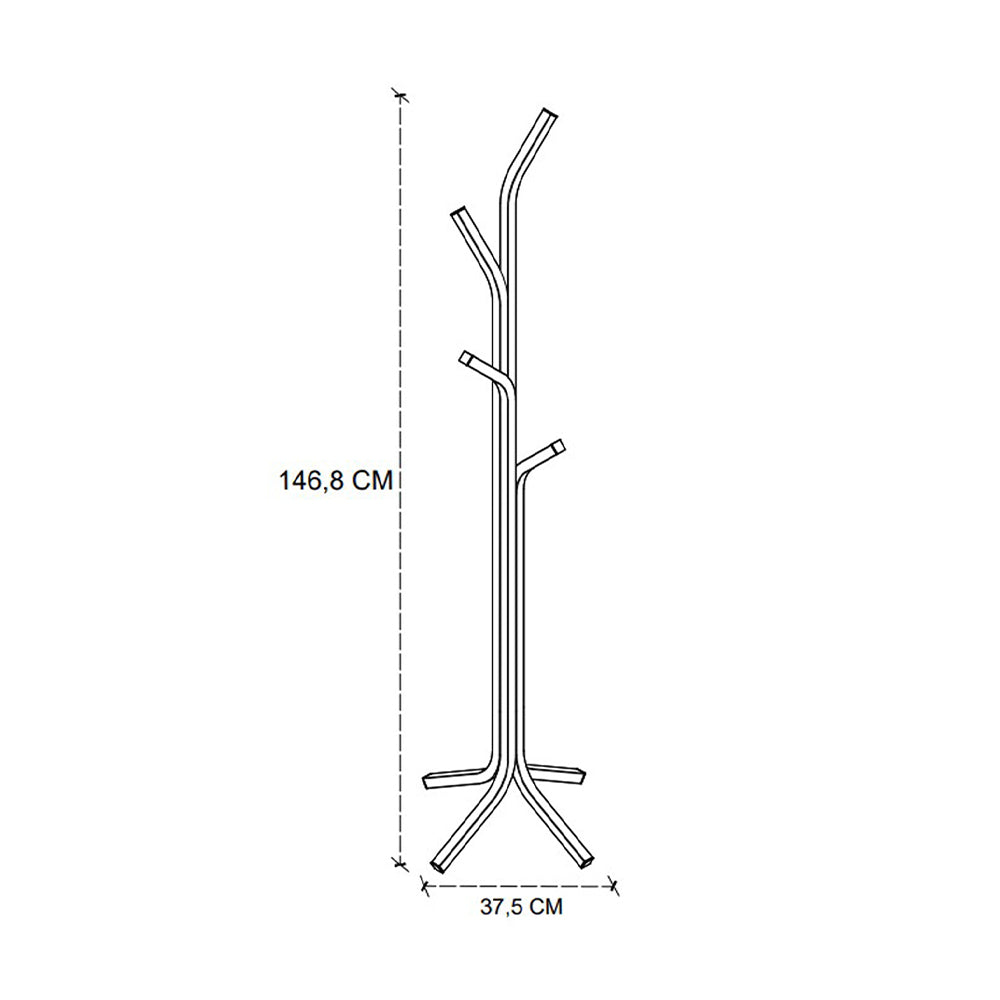 Καλόγερος Triad Μεταλλικός Χρώμα Μαύρο 37,5x37,5x146,8