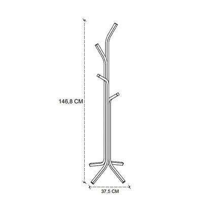 Καλόγερος Triad Μεταλλικός Χρώμα Μαύρο 37,5x37,5x146,8