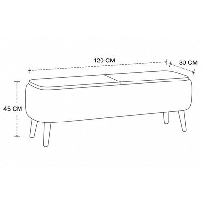Έπιπλο Τηλεόρασης Luno Ύφασμα Teddy Χρώμα Λευκό - Pine Oak 120x30x45