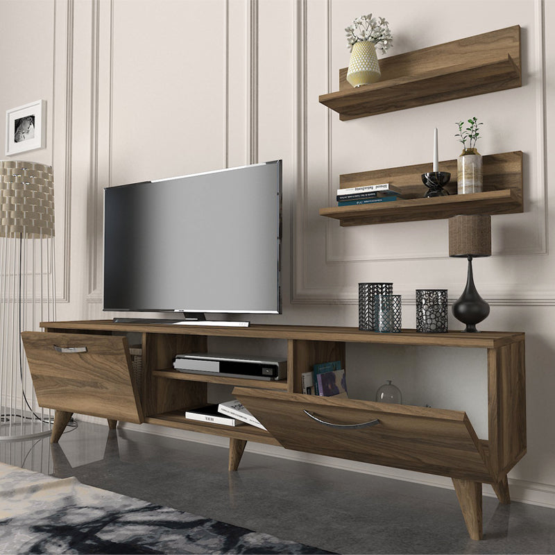 Έπιπλο Τηλεόρασης Colin Χρώμα Καρυδί 150x29,5x40,6