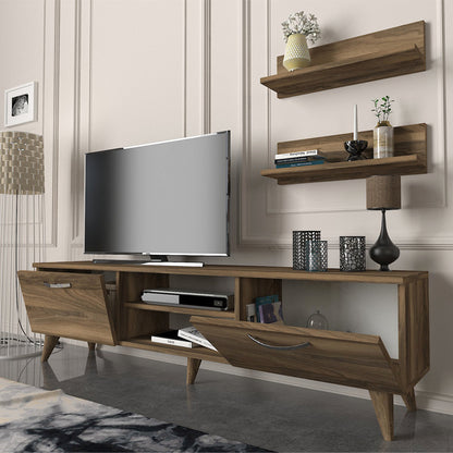 Έπιπλο Τηλεόρασης Colin Χρώμα Καρυδί 150x29,5x40,6