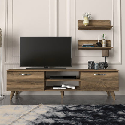Έπιπλο Τηλεόρασης Colin Χρώμα Καρυδί 150x29,5x40,6