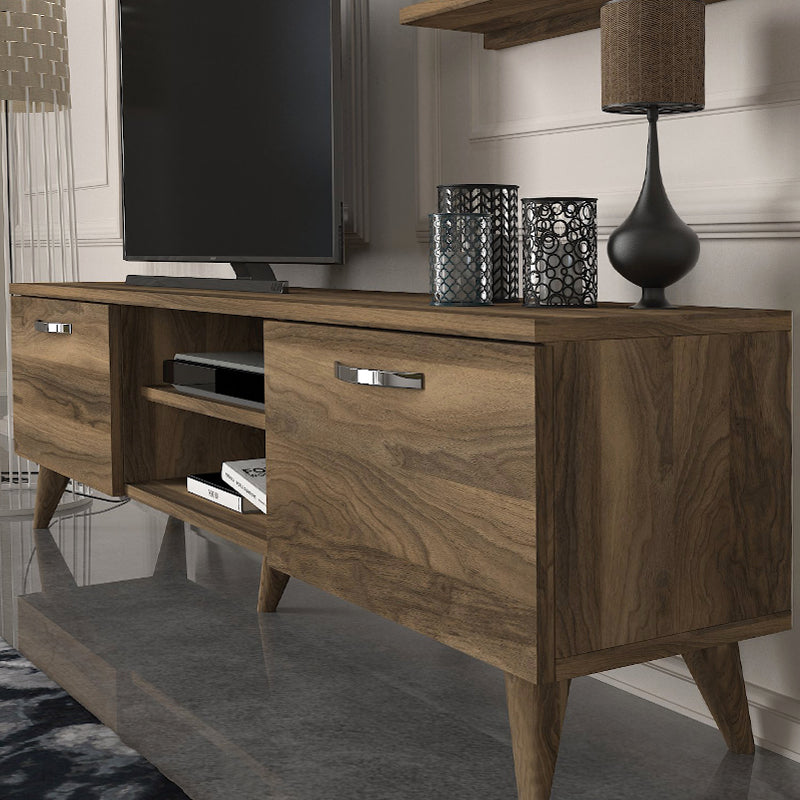 Έπιπλο Τηλεόρασης Colin Χρώμα Καρυδί 150x29,5x40,6