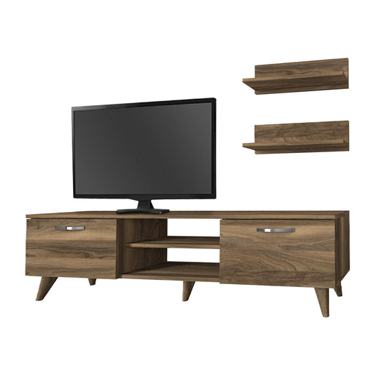 Έπιπλο Τηλεόρασης Colin Χρώμα Καρυδί 150x29,5x40,6