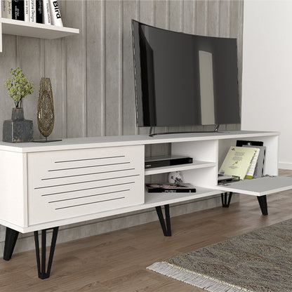 Σύνθεση Τηλεόρασης Salerno Χρώμα Λευκό 180x35x51