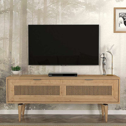 Έπιπλο Τηλεόρασης Sirona από Μελαμίνη Χρώμα Sapphire Oak 140x30x55