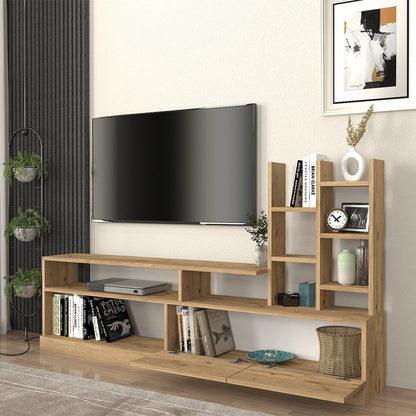 Σύνθεση Τηλεόρασης Pesaro Χρώμα Sepet Oak 165x25x91,3
