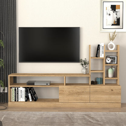 Σύνθεση Τηλεόρασης Pesaro Χρώμα Sepet Oak 165x25x91,3