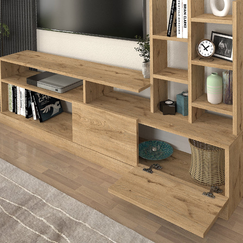 Σύνθεση Τηλεόρασης Pesaro Χρώμα Sepet Oak 165x25x91,3