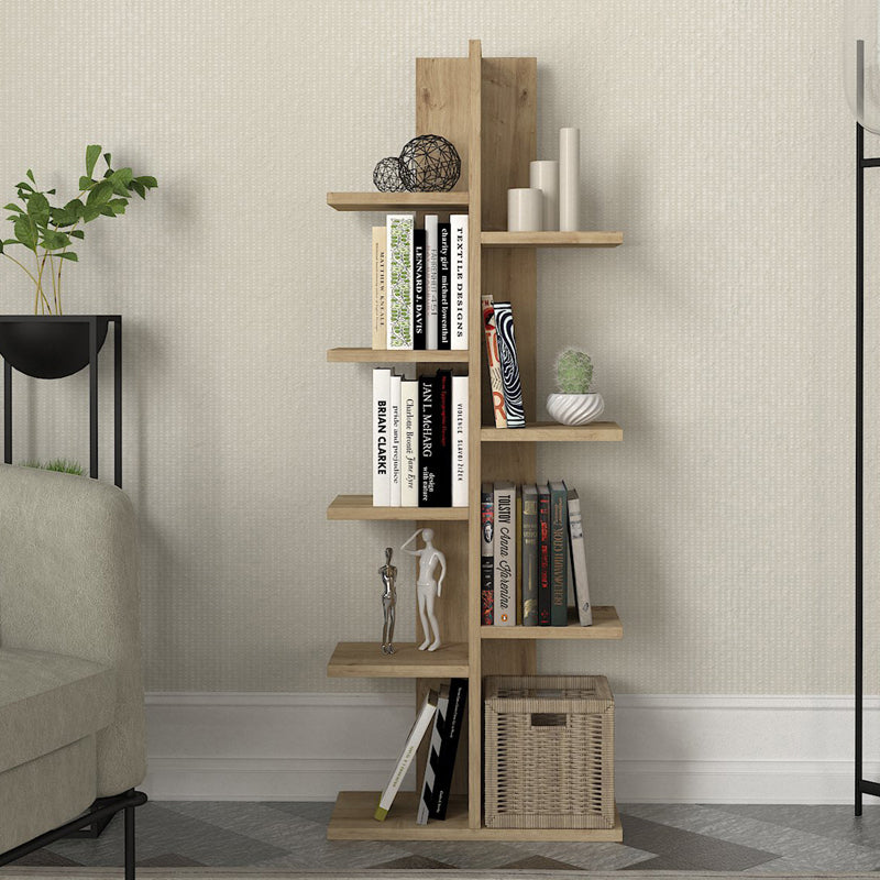 Βιβλιοθήκη Tree Χρώμα Sapphire Oak 45x21,4x121,8