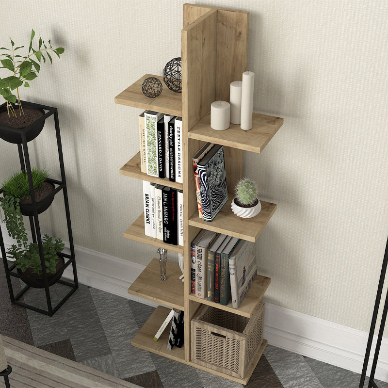 Βιβλιοθήκη Tree Χρώμα Sapphire Oak 45x21,4x121,8