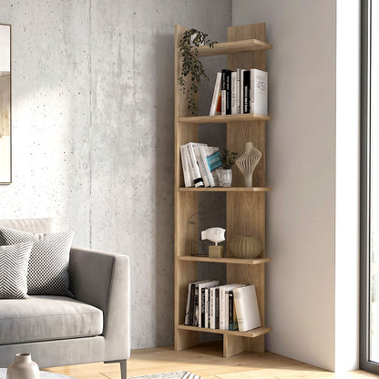 Βιβλιοθήκη Perla Χρώμα Sepet Oak 48x22x170