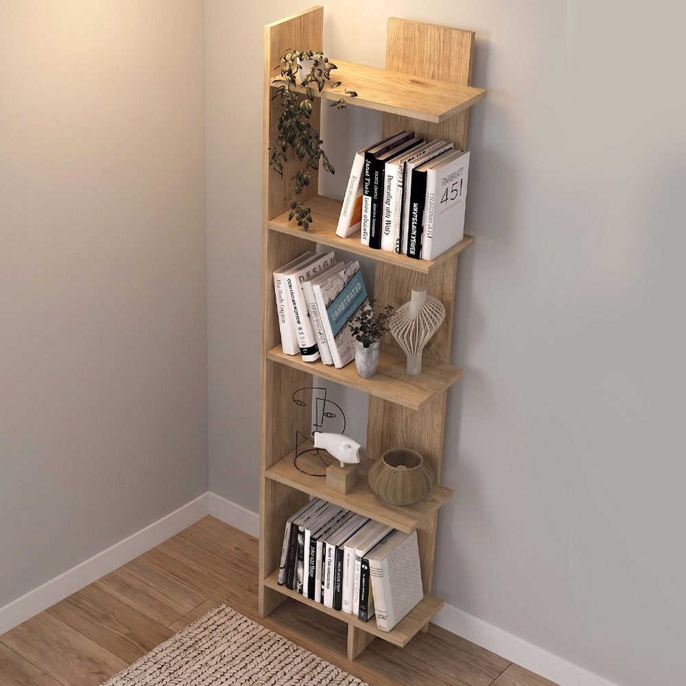 Βιβλιοθήκη Perla Χρώμα Sepet Oak 48x22x170
